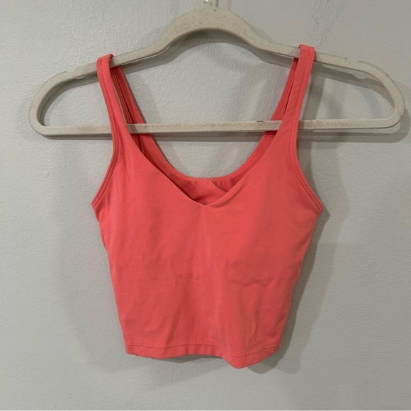 Lululemon Athletica Align Coral Pink Athletic Tank Top Crop Women’s Size 2 - Picture 2 of 5